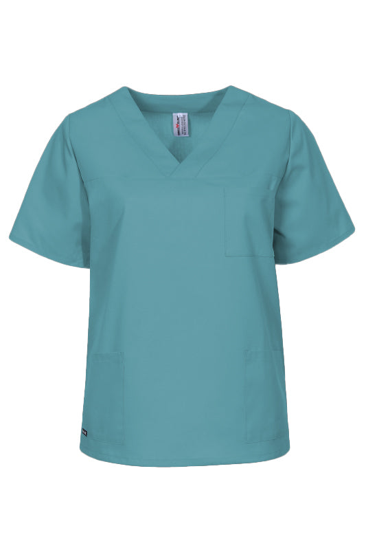 Pflegekasack Medical in Kurzarm in Blau