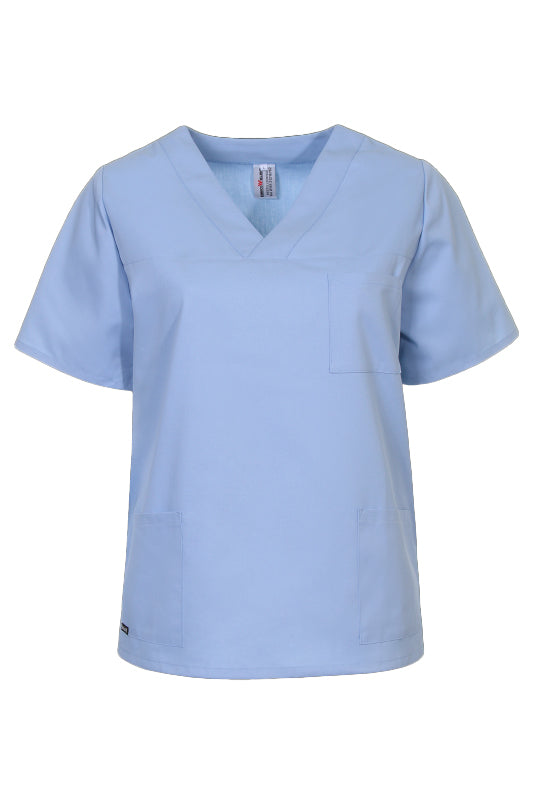 Pflegekasack Medical in Kurzarm in Hellblau