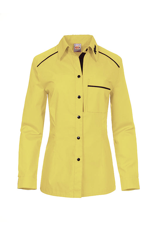 Performance Damenbluse Raina mit Brusttasche und hochwertiger Paspel