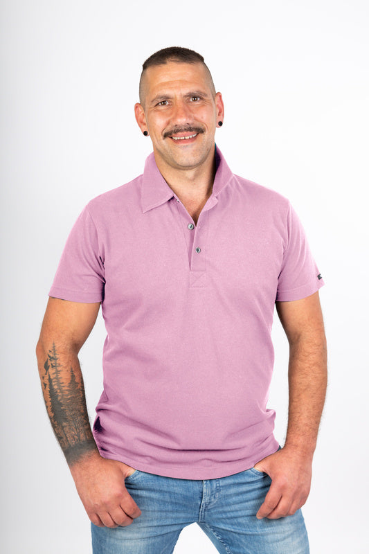 Herren Poloshirt Ralph mit kurzen Armen in Rosa