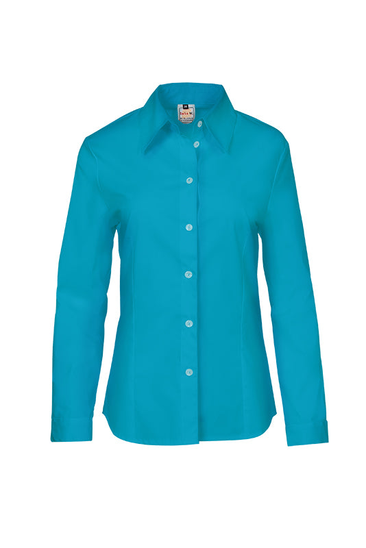 Damenbluse Ricarda mit langen Armen in Blau