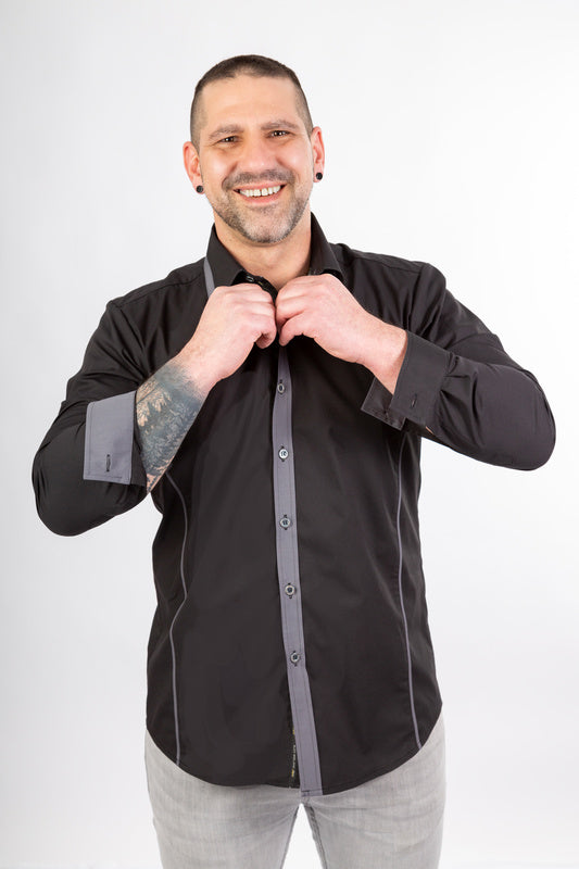 Herrenhemd Romano_Black Beauty