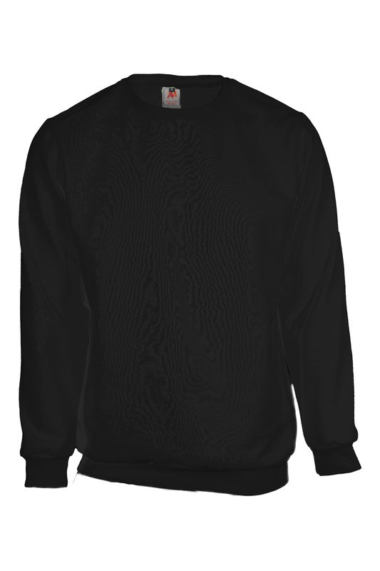 Unisex Sweat Pulli mit Rundhals in Schwarz