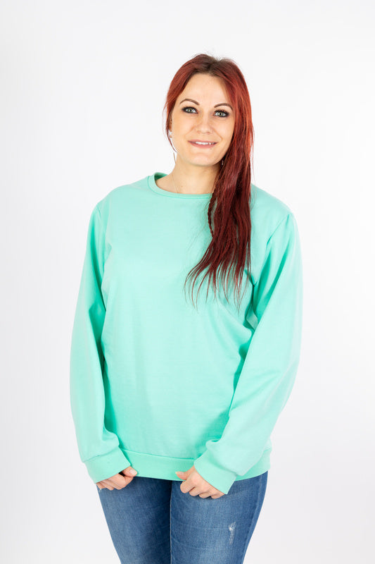 Unisex Sweat Pulli mit Rundhals in Mintgrün