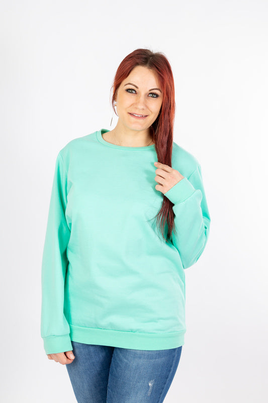 Unisex Sweat Pulli mit Rundhals in Mintgrün