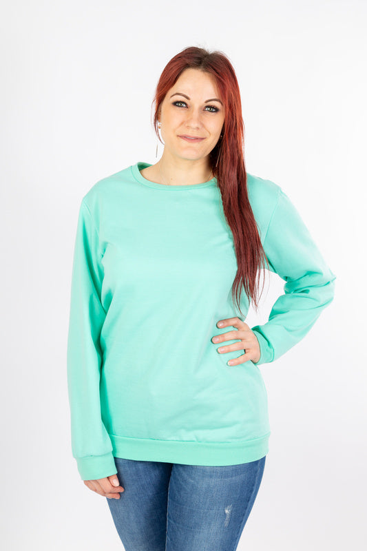 Unisex Sweat Pulli mit Rundhals in Mintgrün