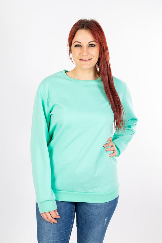 Unisex Sweat Pulli mit Rundhals in Mintgrün