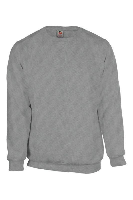 Unisex Sweat Pulli mit Rundhals in Grau meliert
