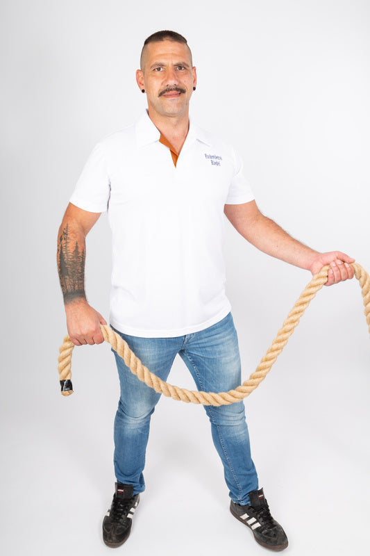 Herren Poloshirt Tino_White Edition mit kurzen Armen