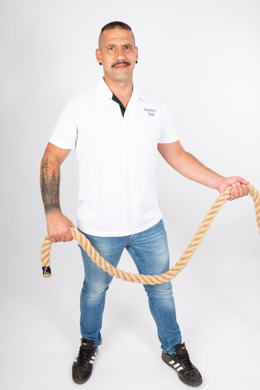 Herren Poloshirt Tino_White Edition mit kurzen Armen