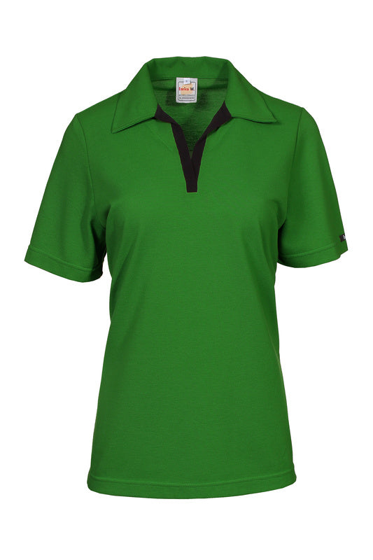 Damen Poloshirt Volly mit kurzen Armen in Grün
