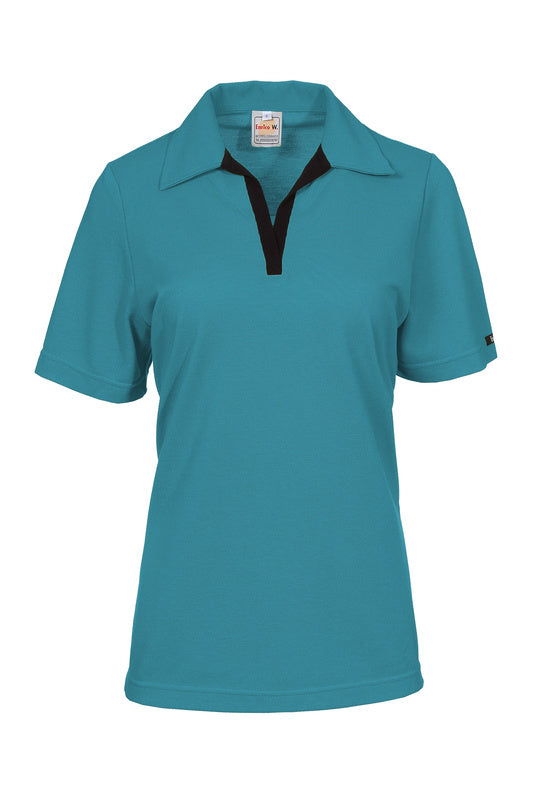 Damen Poloshirt Volly mit kurzen Armen in Blau