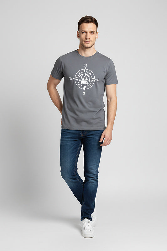 Wiemobil Campingshirt „Kompassrose & Camper“ – graphite