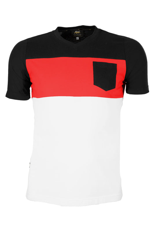 Herren T-Shirt Lex_Black & White mit Brusttasche